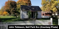 Herbert Hoover, America’s 31st president, was born in this two-room cottage in West Branch, Iowa, on August 10, 1874. The blacksmith shop is also part of the historic site within the National Park Service.