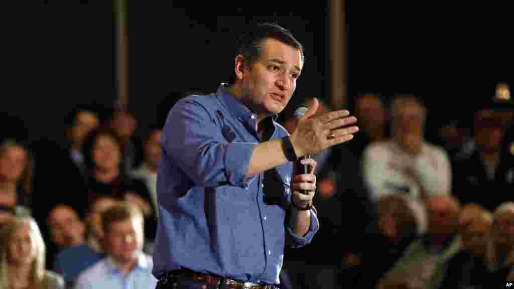 Republican presidential candidate, Sen. Ted Cruz, R-Texas, speaks at a campaign event, Jan. 27, 2016 in West Des Moines, Iowa.