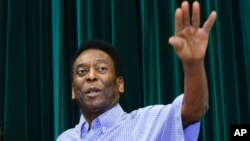 Le footballeur brésilien Pelé à Sao Paulo le 9 décembre 2014