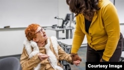 Janet Fein (left) with her longtime academic advisor Sheila Rollerson. (The University of Texas at Dallas)