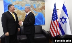 Mayk Pompeo və Benyamin Netanyahu