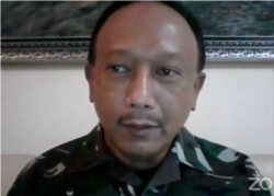 Wakil Asisten Operasi Panglima TNI Marsekal Pertama TNI Tedy Rizalihadi. (Foto: VOA/Ghita Intan)