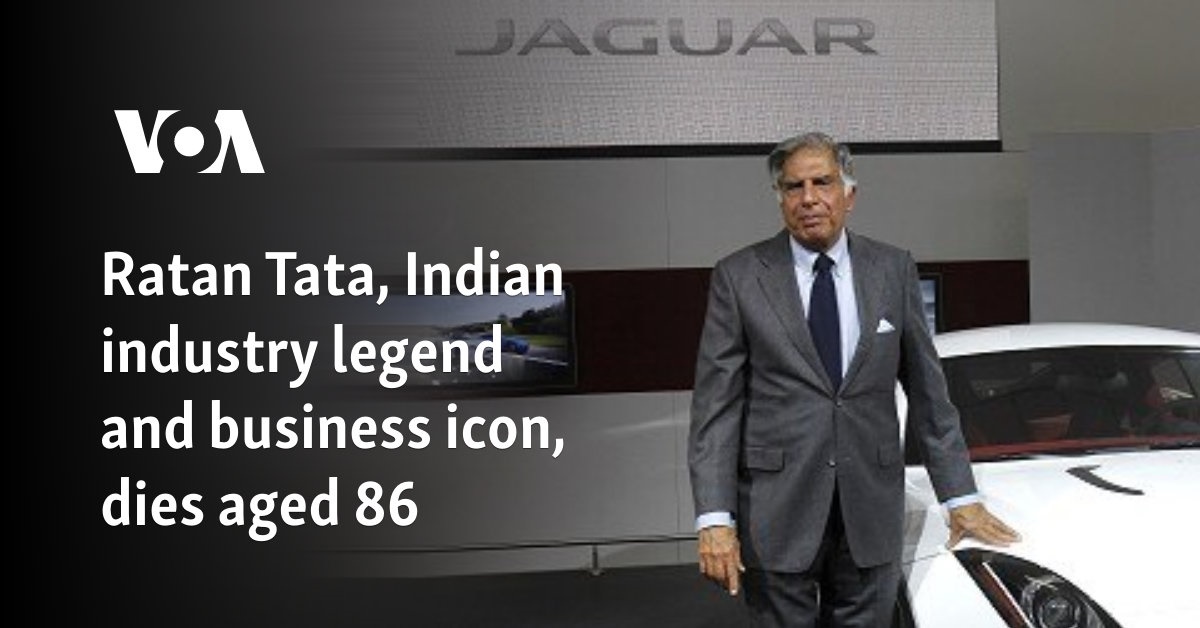 Ratan Tata, Indian industry legend and business icon, dies aged 86