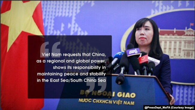 Bộ ngoại giao Việt Nam đưa ra tuyên bố phản ứng về các hoạt động của Trung Quốc trên biển Đông qua Twitter (@PressDept_MoFA)