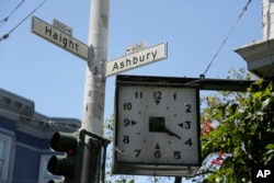 The corner of Haight and Ashbury streets in San Francisco, California, is one of the most famous in the U.S. It was the corner of many protests against the Vietnam War. It's also known for the drug and music culture of the 1960s.