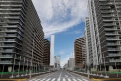 Bangunan tempat tinggal Desa Olimpiade dan Paralimpiade Tokyo 2020 di Tokyo, Jepang, 20 Juni 2021. (Foto: REUTERS/Kim Kyung-Hoon)