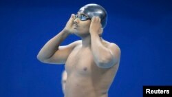 L'Éthiopien Robel Kiros Habte lors des qualifications pour les 100 m nage libre aux Jeux olympiques à Rio de Janeiro, Brésil, le 9 août 2016.