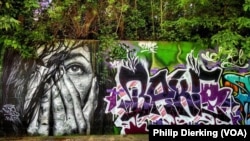 A mural near the Rhode Island metro stop in Northeast D.C.