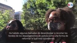 ¿Qué piensa de quitar fondos al cuerpo de policía? [Video: Alejandra Arredondo, VOA]