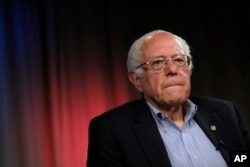 Democratic presidential candidate Sen. Bernie Sanders, I-Vt., listens to a question during an interview with The Associated Press, May 23, 2016, in Los Angeles.