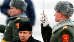 FILE - In this Feb. 18, 2008, photo, Algeria's President Abdelaziz Bouteflika attends an official welcome ceremony on his arrival to Moscow.