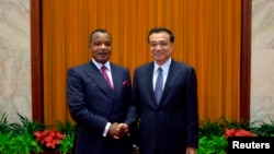 Denis Sassou nguesso na ministri w'intebe w'Ubushinwa Li Keqiang