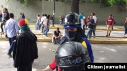 Sinh viên Venezuela biểu tình tại Caracas ngày 21/11/2018.