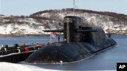 Одна из атомных подводных лодок ВМФ России (архивное фото)
