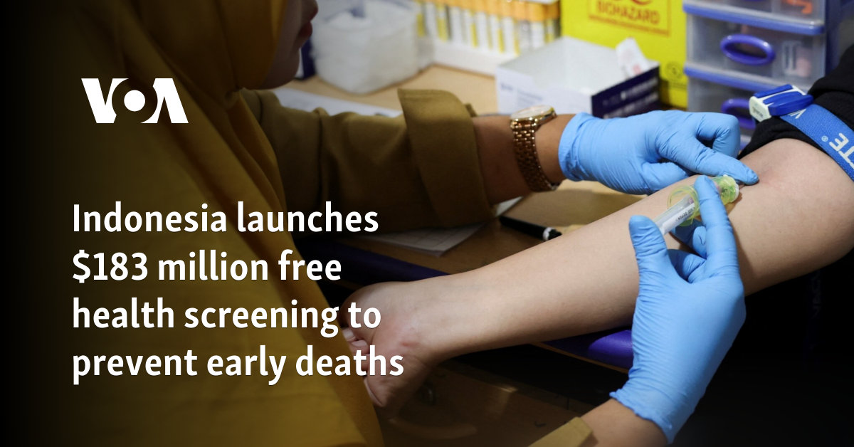 Indonesia launches $183 million free health screening to prevent early deaths