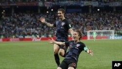 Modric celebrates Goal