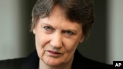 Helen Clark, the former Prime Minister of New Zealand and senior United Nations official, speaks during an interview in New York, Monday, April 4, 2016.