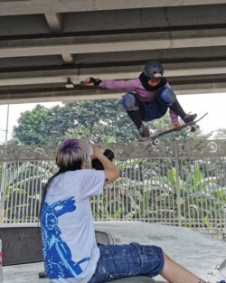 Nyimas Bunga Cinta, 15 tahun, latihan skateboard sejak usia 8 tahun. (foto: courtesy)