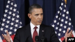 Tổng thống Obama đọc diễn văn về Libya tại trường Đại học Quốc phòng ở thủ đô Washington, ngày 28/3/2011