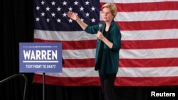 Democratic 2020 U.S. presidential candidate and U.S. Senator Elizabeth Warren speaks to supporters in Memphis, Tennessee, March 17, 2019.