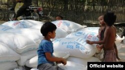 ကုလသမဂ္ဂစားနပ်ရိက္ခာအစီအစဉ် WFP က ထောက်ပံ့ပေးနေတဲ့ ရိက္ခာပစ္စည်းတွေ (ဓာတ်ပုံ-WFP)