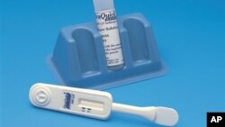 OraQuick, alat untuk pengetesan HIV di rumah yang direkomendasikan para pakar kepada FDA (AP Photo/OraSure Technologies, Inc.)