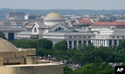 FILE - A view of the National Archives building in Washington, May 8, 2015.