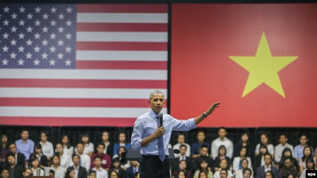 Tổng thống Barack Obama trong chuyến thăm Việt Nam năm 2016.