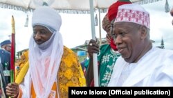 Mai Martaba Sarkin Kano Alh. Sanusi Lamido Sanusi III, da Gwamna Dr. Abdullahi Ganduje