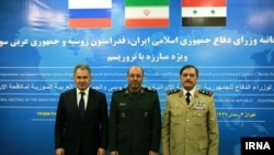 وزرای دفاع ایران، روسیه و سوریه در تهران