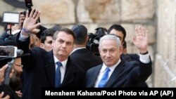 نخست وزیر اسرائیل و رئیس جمهوری برزیل در اورشلیم - ۱ آوریل ۲۰۱۹ 