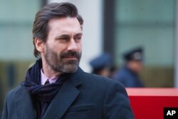 Jon Hamm triunfa con "Nostalgia". En la gráfica el actor en Nueva York. 23-3-15.
