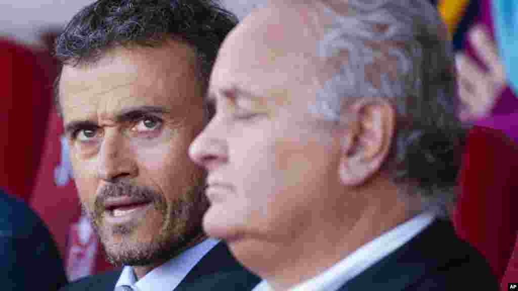 L'entraîneur du FC Barcelone, Luis Enrique, lors du match entre Barcelone et Grenade, le 14 mai 2016. 