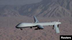 An undated handout image courtesy of the U.S. Air Force shows a unmanned MQ-1 Predator drone.