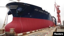 Pirates seized Italian tanker "Anema e Core," carrying a cargo of diesel fuel, in the Gulf of Guinea off Cotonou, the economic capital of Benin in West Africa, undated file image.