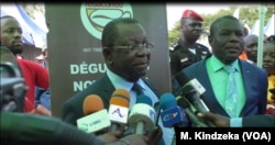 Luc Magloire Mbarga Atangana, Cameroon's trade minister attends the coffee festival, Yaounde, Cameroon, April 17, 2019.