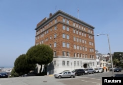 FILE - The Russian Consulate in San Francisco is pictured Sept. 1, 2017.