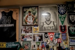 Milwaukee Bucks star Giannis Antetokounmpo grew up in Sepolia and used to stop at the coffee shop before basketball practice as a teenager. (Antonis Nikolopoulos/Eurokinissi via AP)