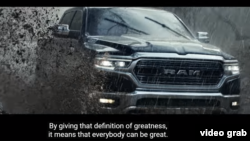 A scene from a Ram truck ad that used a speech by Martin Luther King, Jr., that was shown during the Super Bowl, Feb. 4, 2018.