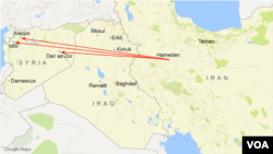 Russian planes will fly out of Hamedan air base, in Iran