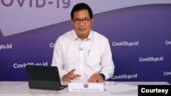 Juru Bicara Satgas Penanganan Covid-19 Prof Wiku Adisasmito dalam telekonferensi pers di Graha BNPB, Jakarta, Kamis, 25 Februari 2021. (Foto:BNPB)