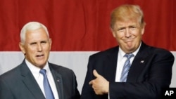 Donald Trump Da Gwamnan Indiana Mike Pence