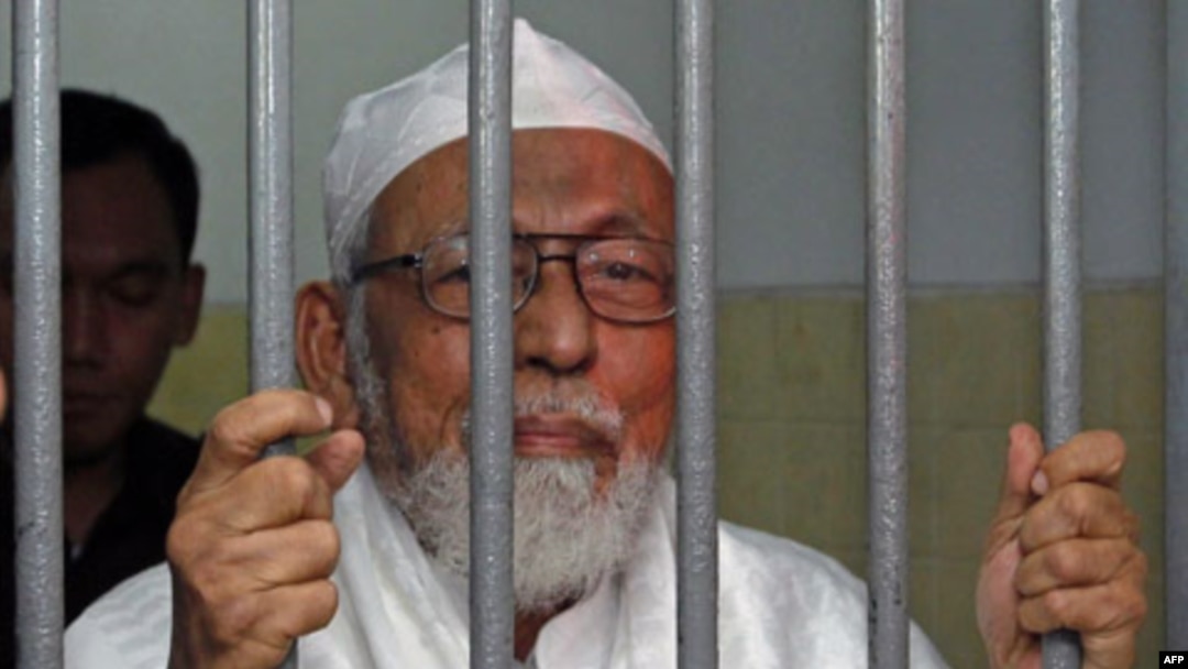 Ông Abu Bakar Bashir được xem như nhà lãnh đạo tinh thần của tổ chức Jemaah Islamiyah