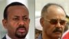 FILE - This combination of file pictures showing Ethiopia's Prime Minister Abiy Ahmed (R) on June 8, 2018 and Eritrean President Isaias Afwerki (L) on June 11, 2015. 