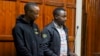 Alex Mutua Kithuka, left, and Albunus Mutinda Nzioki, who were arrested in connection with the murder of British national Campbell Scott, appear at Milimani Law Court in Nairobi, Kenya, March 3, 2025.