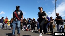 Striking workers at South Africa's state-owned Transnet protested in Cape Town, South Africa, October 14, 2022