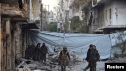 Bairro de al-Sakhour em Aleppo, Foto de SANA, Nov. 28, 2016.