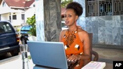 FILE - Women's rights activist Diane Shima Rwigara, 35, is photographed at her home in Kigali, Rwanda, May 14, 2017. Rwigara was one of three presidential candidates disqualified July 7, 2017. 