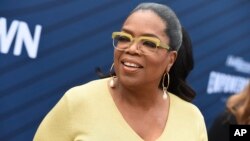 Oprah Winfrey arrives at THR's Empowerment in Entertainment Gala at Milk Studios, April 30, 2019, in Los Angeles. 