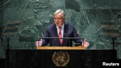 António Guterres, secretário-geral da ONU, na abertura da 78ª sessão da Assembleia Geral da ONU, Nova Iorque, 19 setembro 2023